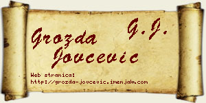 Grozda Jovčević vizit kartica